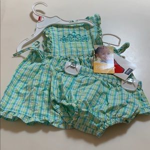 SUMMER Baby girl dress and matching diaper cover